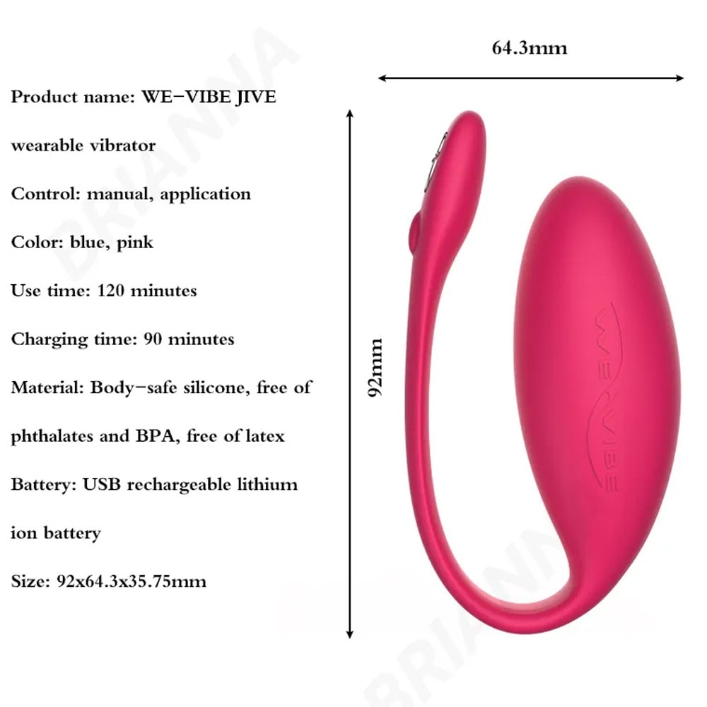We-Vibe Jive Silicone App Controlled Wearable G-Spot Vibrator