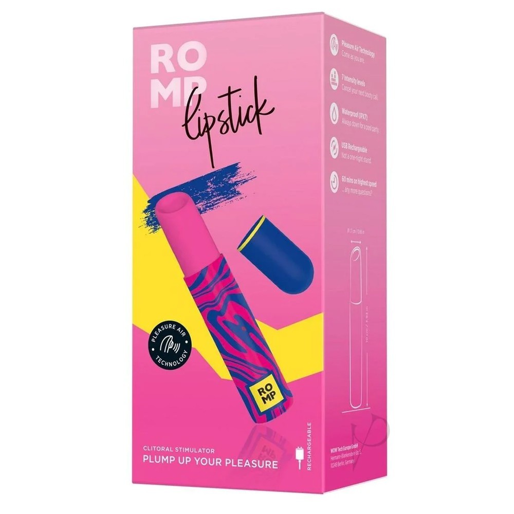 Romp Lipstick Vibe Şarj Edilebilir Emiş Güçlü Ruj Vibratör