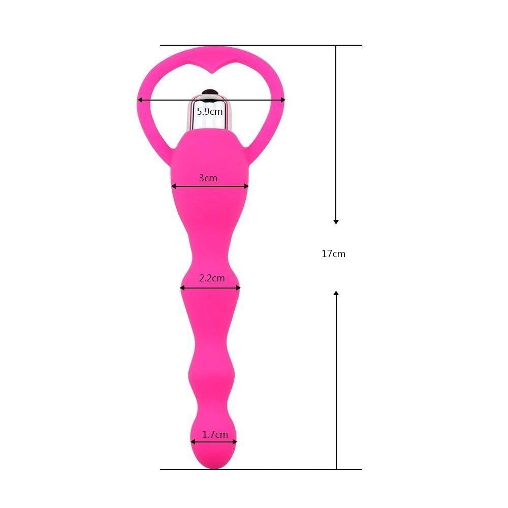 bAŞKa Anal Fantasy Beaded 10 Mod Boncuk Anal Vibratör-Pink