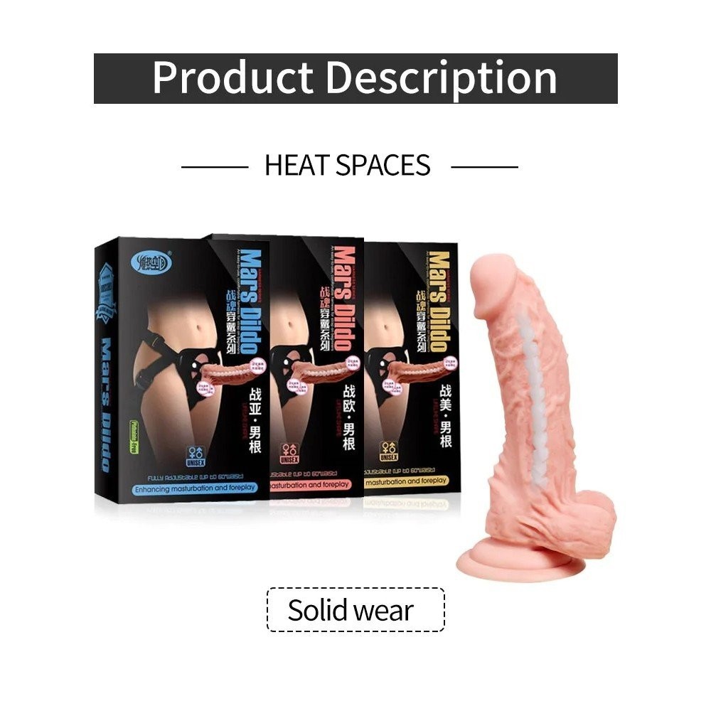bAŞKa Mars 19.5 cm Belden Bağlamalı Kemerli Realistik Dildo