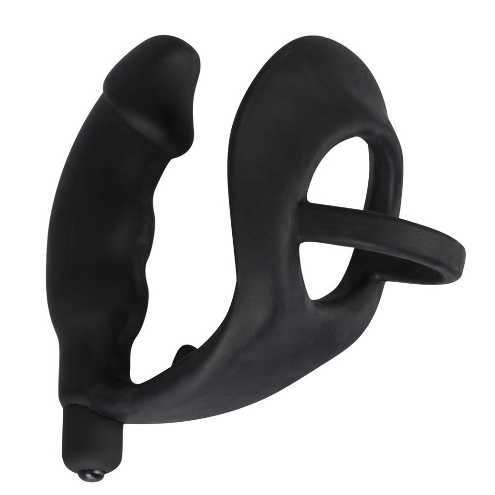 Black Velvets Ring Vibro Plug Titreşimli Penis Halkası ve Anal Vibratör
