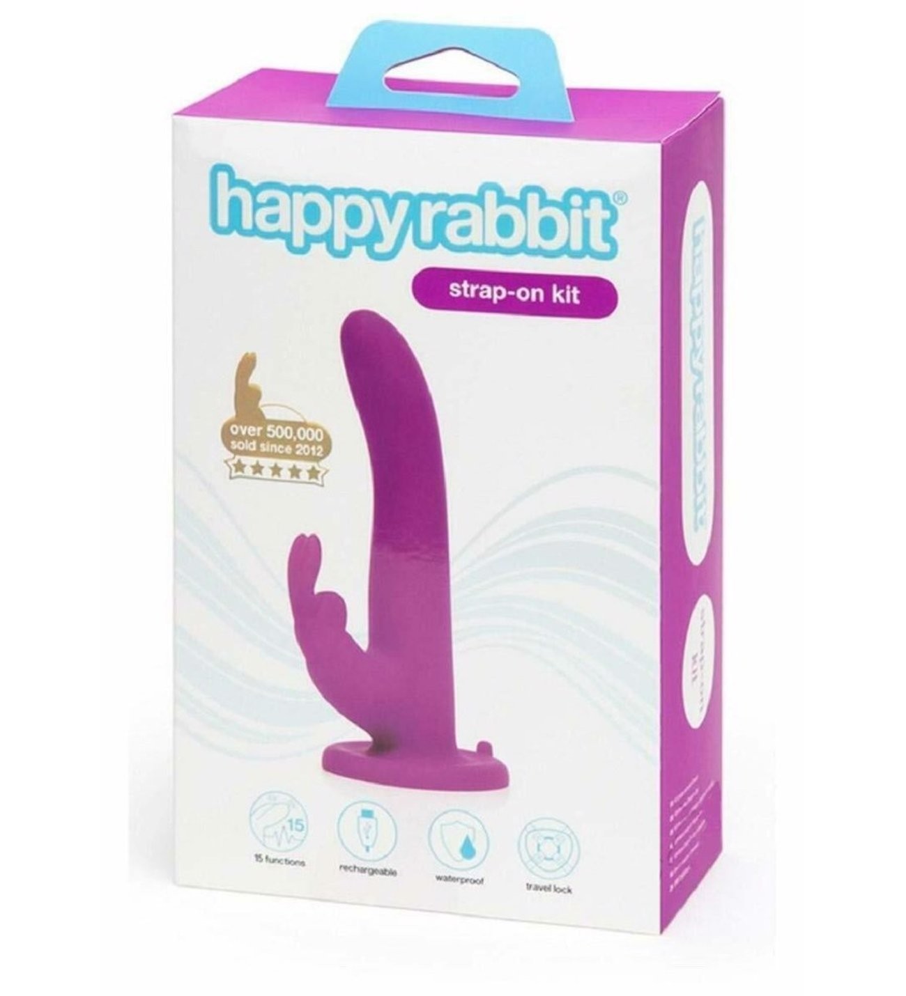 Happy Rabbit Rechargeable Vibrating Strap-On Harness Set Purple