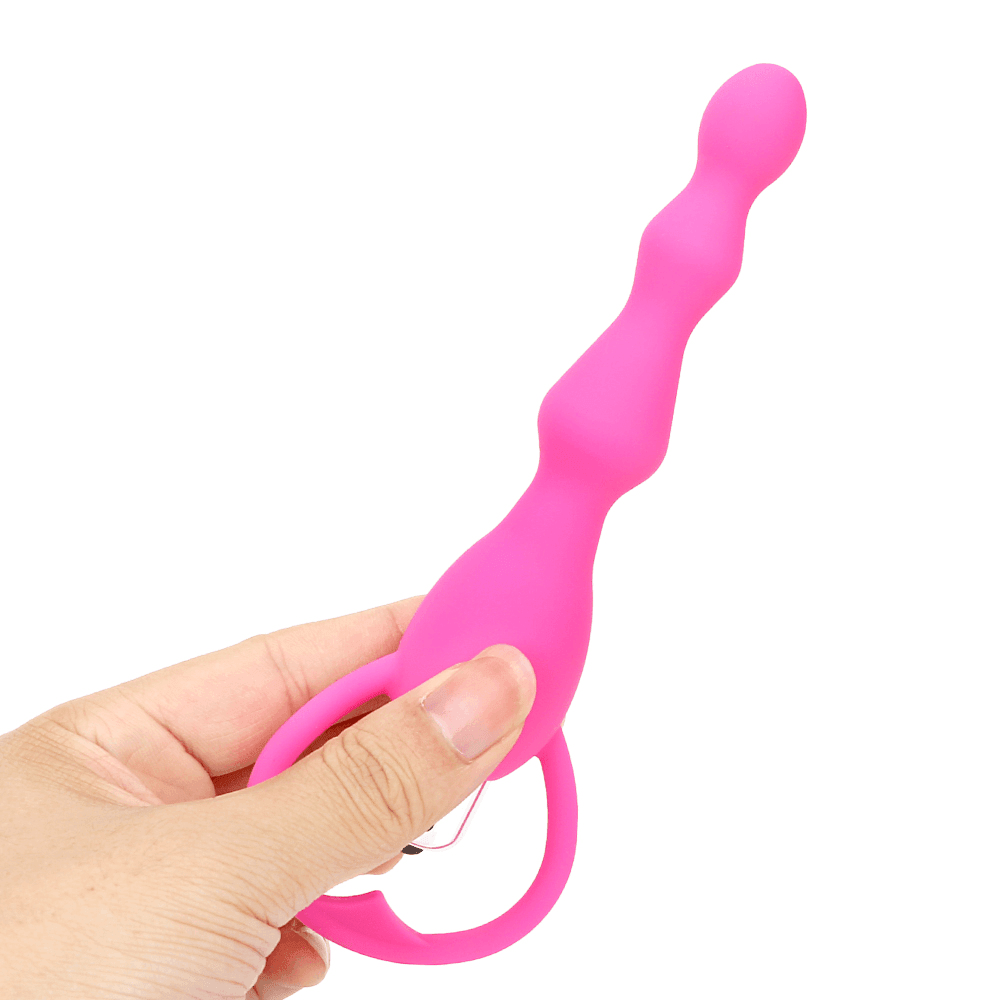 bAŞKa Anal Fantasy Beaded Tek Mod Boncuk Anal Vibratör-Pink