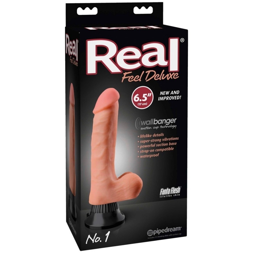 Pipedream Real Feel Deluxe No. 1 22 cm Vantuz Titreşimli Yapay Penis