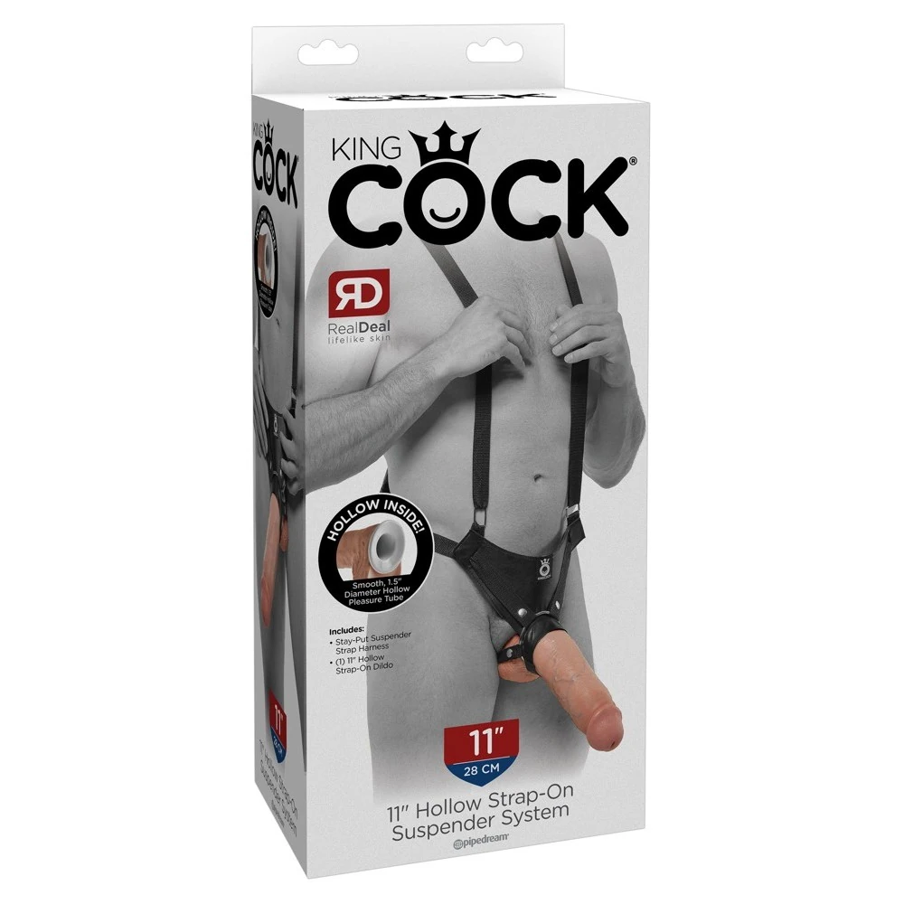 Pipedream King Cock 11 İnch Hollow Strap-On Suspender System