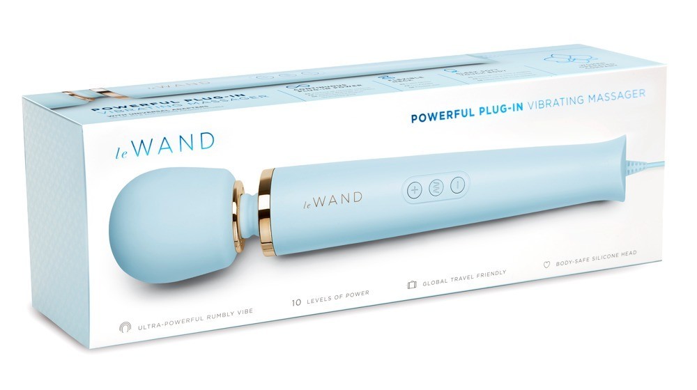 Le Wand Powerful Plug-In Vibrating Body Massager Blue