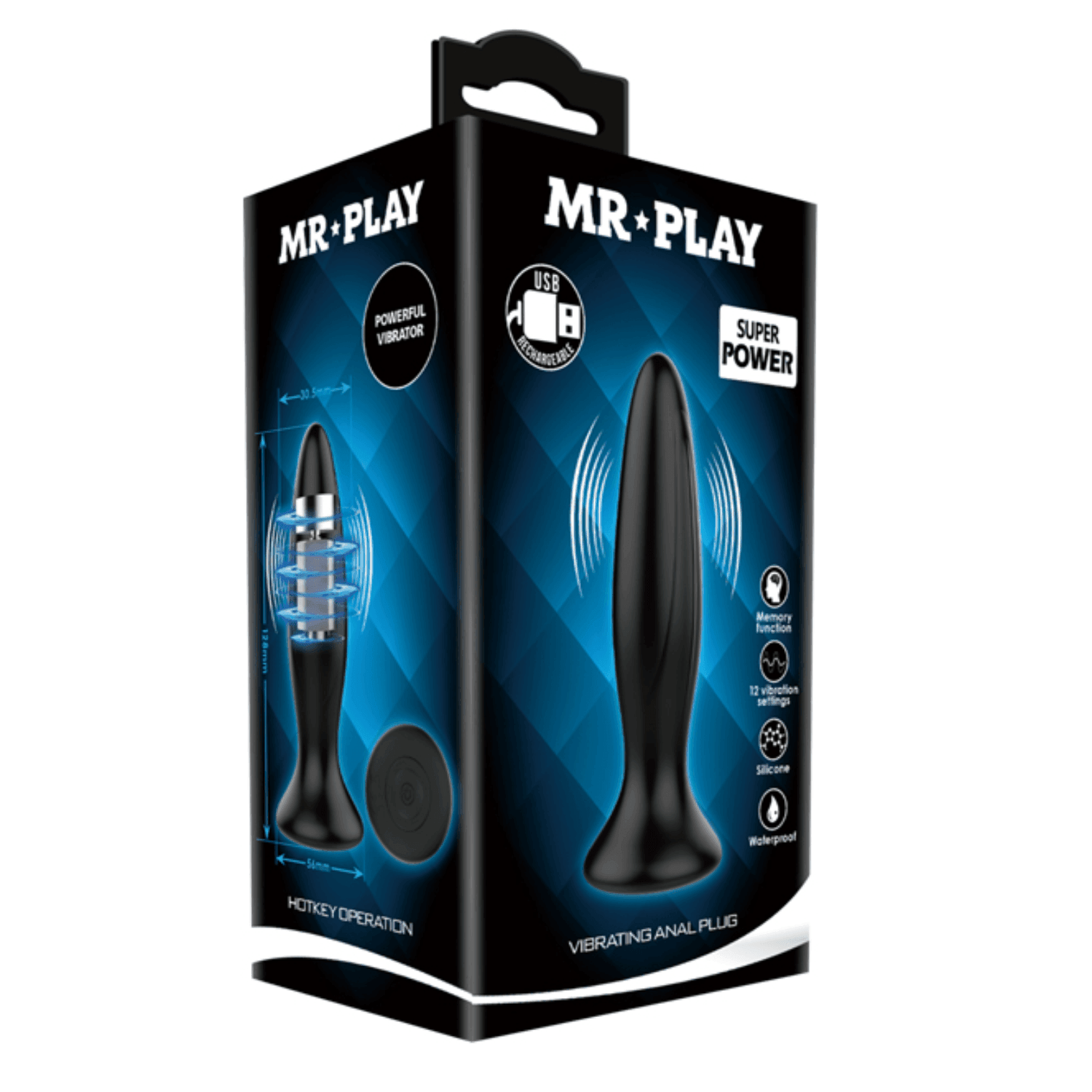 Pretty Love Mr. Play Vibrating Anal Plug 12 Mod Şarjlı  Anal Vibratör BI-040082-MR
