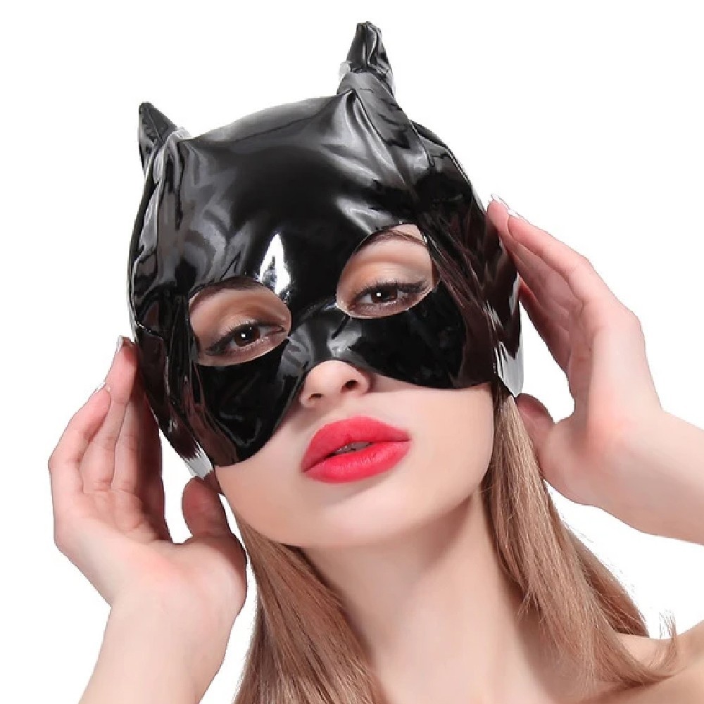 bAŞKa Fetish Fantasy Fetish Gear Velvet Leather Kedi Kız Maskesi