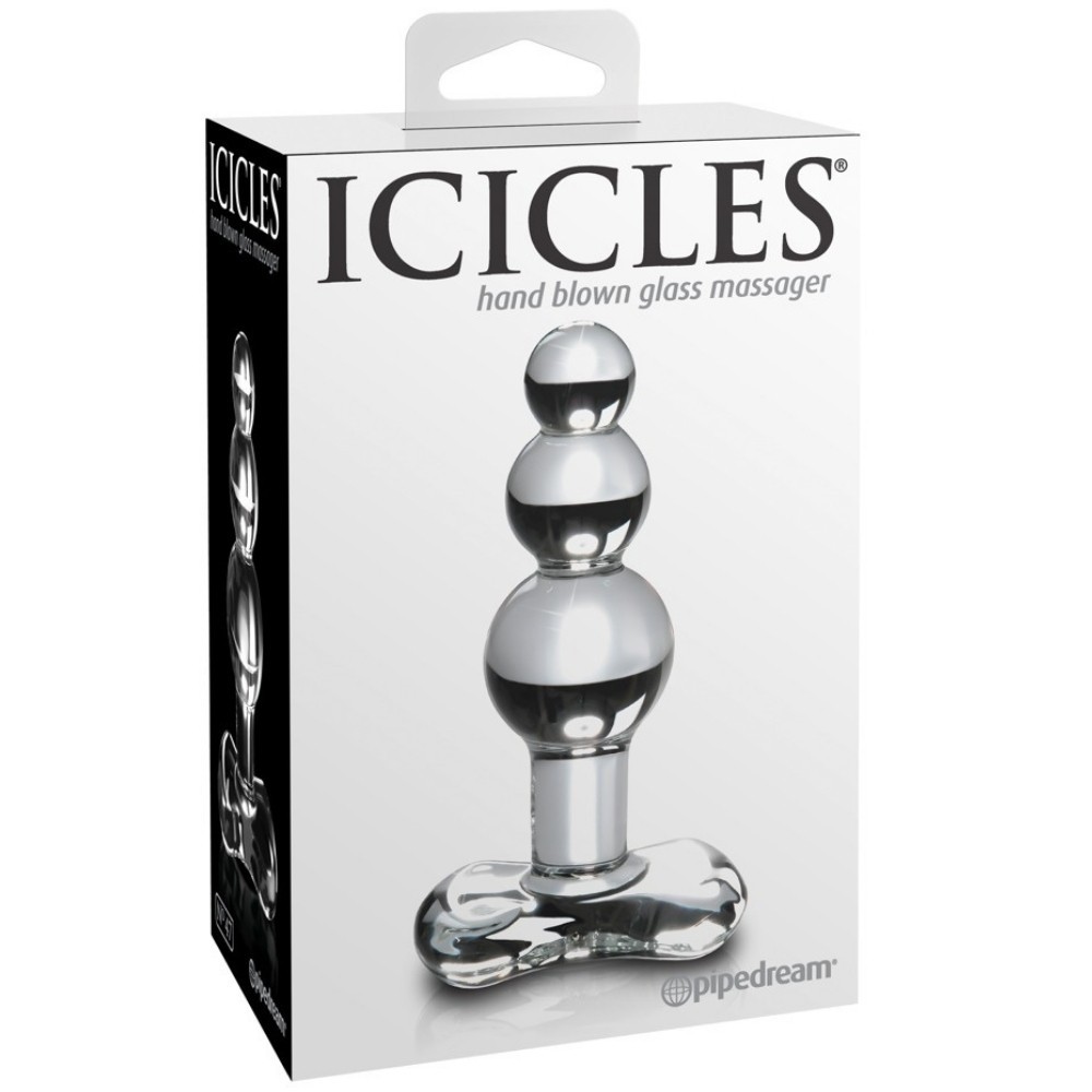 Pipedream İcicles No.47 Hand Blown Glass Massager Cam Anal Plug
