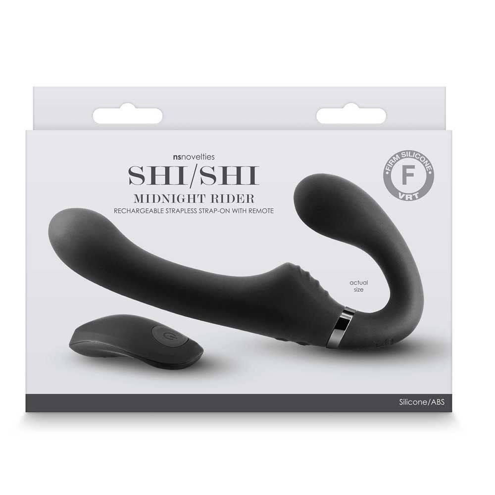 Ns Novelties ShiShi Midnight Rider Uzaktan Kumanda Strapless Strap-On-Black