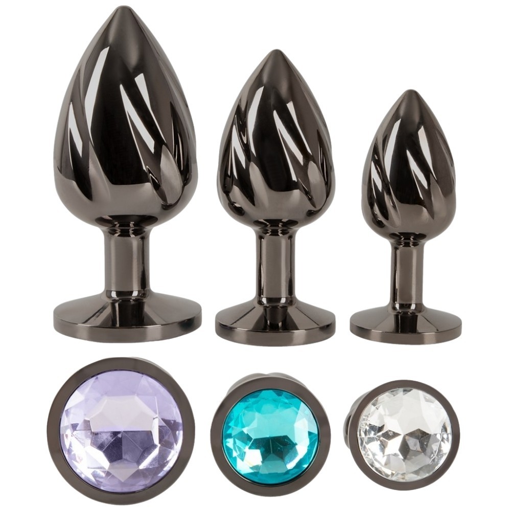 Anos Finest Butt Wear Metal Butt Plug 3pcs Set