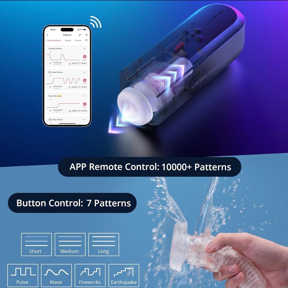 Lovense Solace App Controlled Automatic Thrusting Penis Masturbator