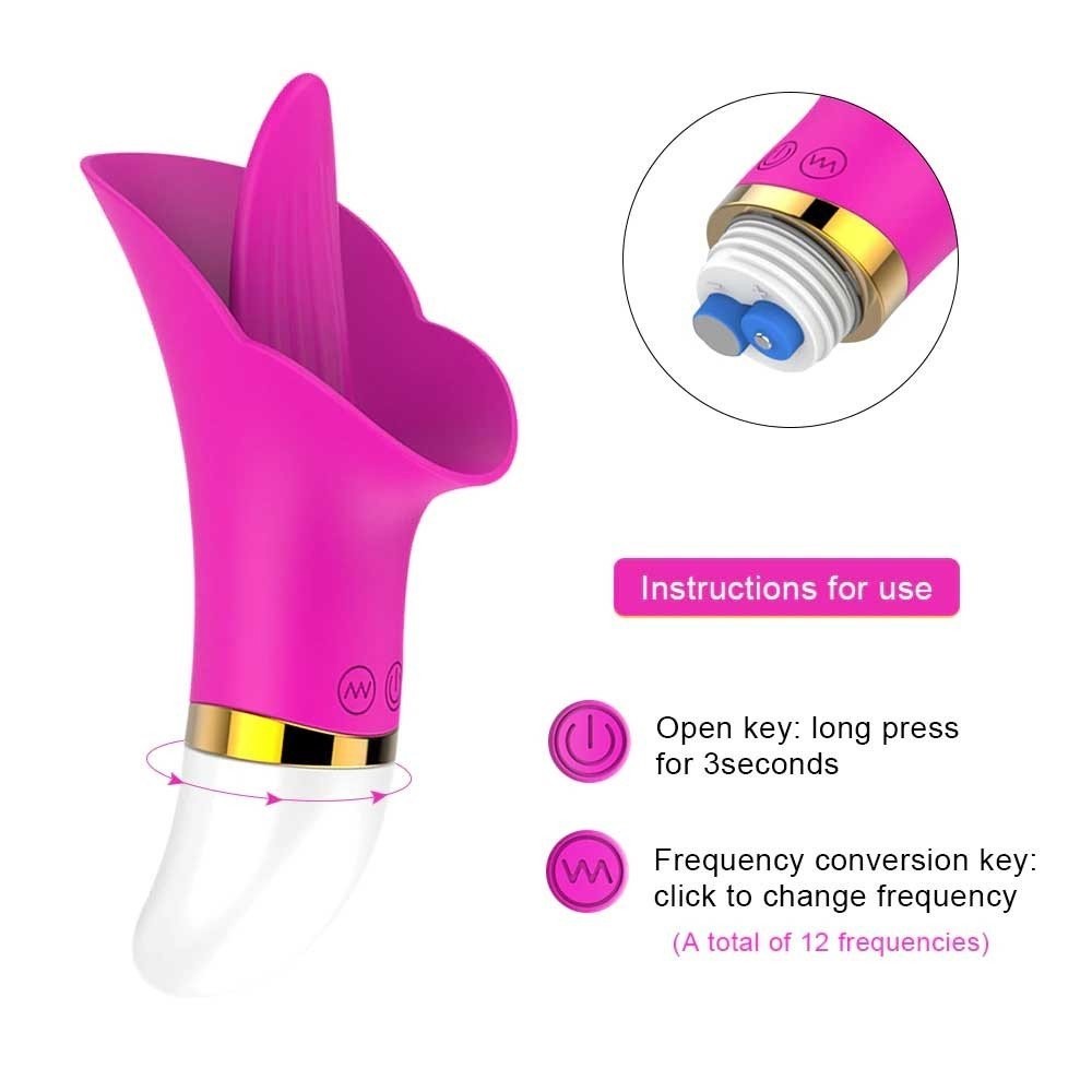 bAŞKa Sex Massager Tongue Vibe Pink Klitoral ve Vajinal Dil Vibratör