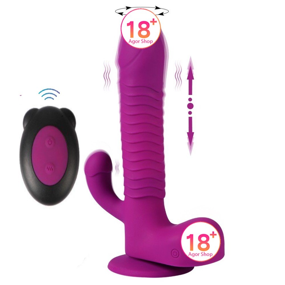 Shequ Augus İleri Geri Hareketli ve Dönebilen Sex Makinesi Vibratör SQ-V10072