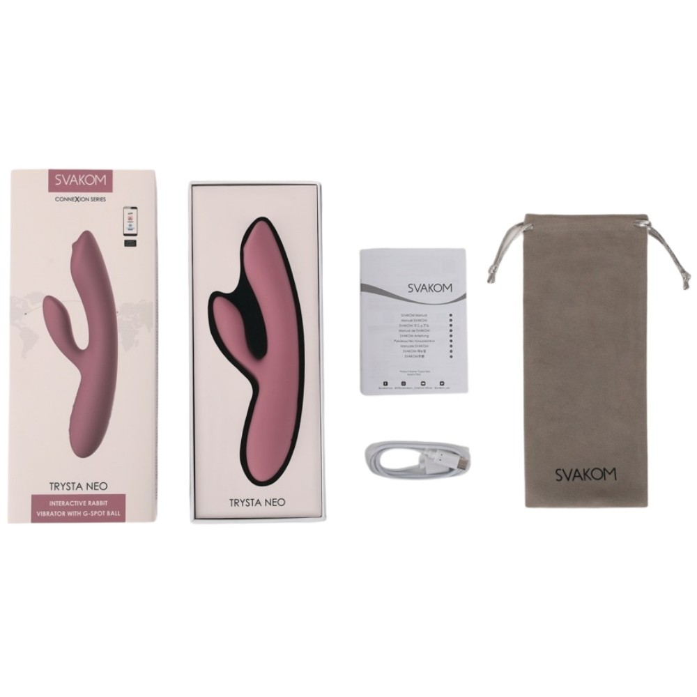 Svakom Trysta Neo App Controlled G-Spot and Clitoris Stimulator Rabbit Vibrator