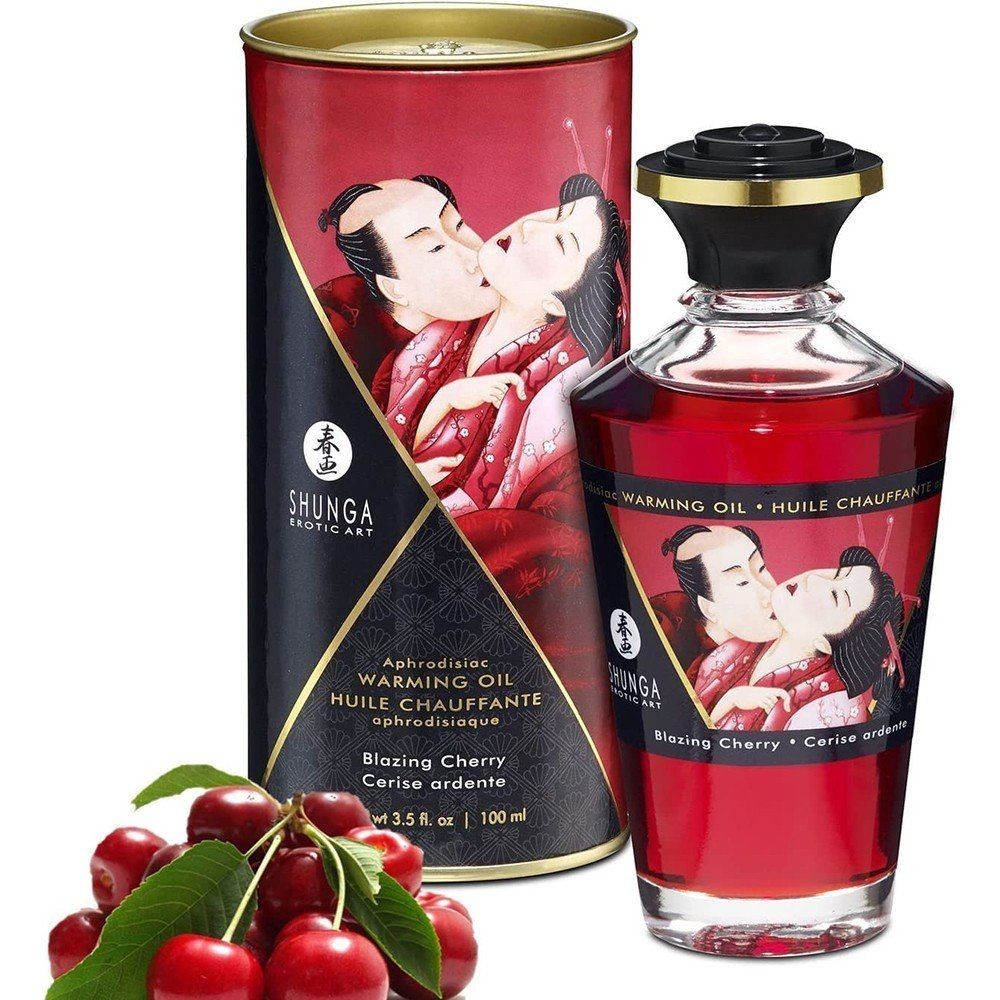 Shunga Aphrodisiac Warming Oil Cherry 100 ml Istımalı Masaj Yağı