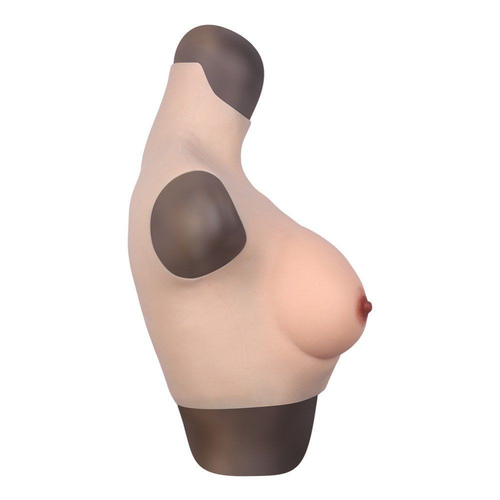 bAŞKa Bodysuit Crossdresser Boyunlu Giyilebilir Silikon Göğüs Cup B