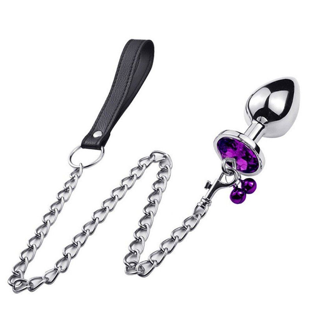 bAŞKa Anal Play Asslock Collar Small Tasmalı Metal Anal Plug