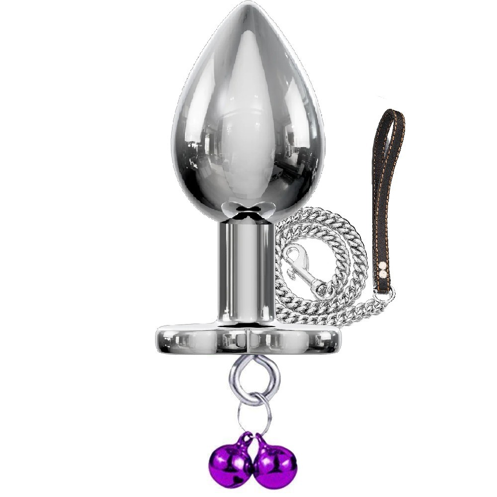 bAŞKa Anal Play Asslock Collar Medium Tasmalı Metal Anal Plug