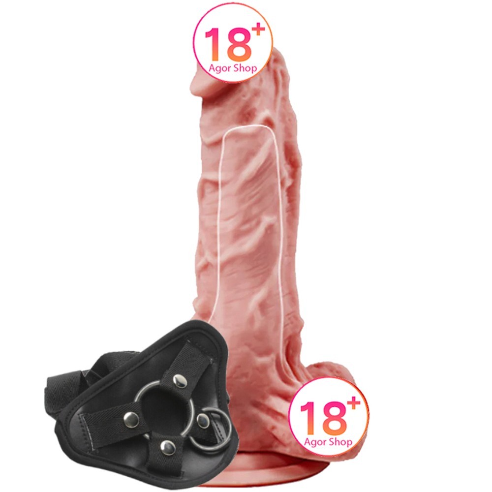 bAŞKa Mars Dildo 17.5 cm İçi Boş Belden Bağlamalı Realistik Penis
