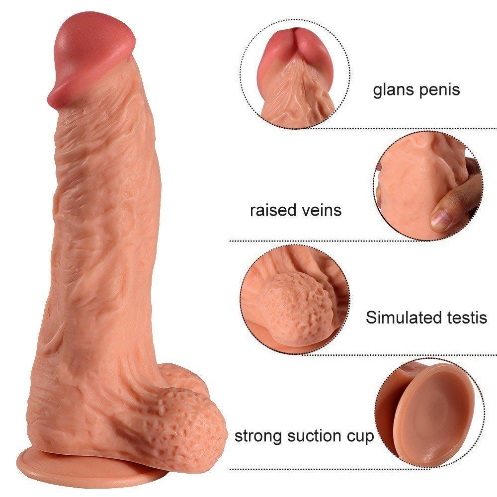 Xise Dildo Series Leilong Natural Doku Realistik Penis 32.5 cm XS-WBD10047-L