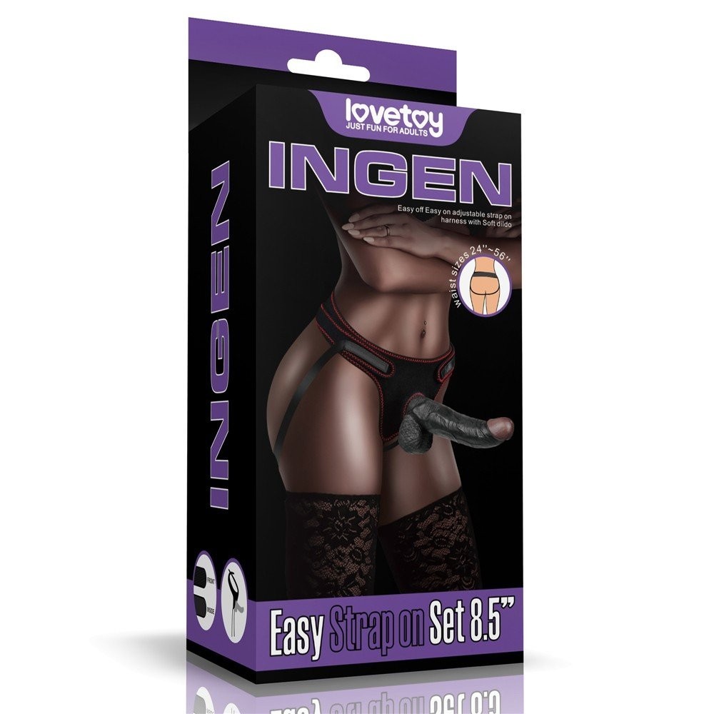 Lovetoy Easy Strapon 21 cm Strapon Kemerli Zenci Penis LV715028