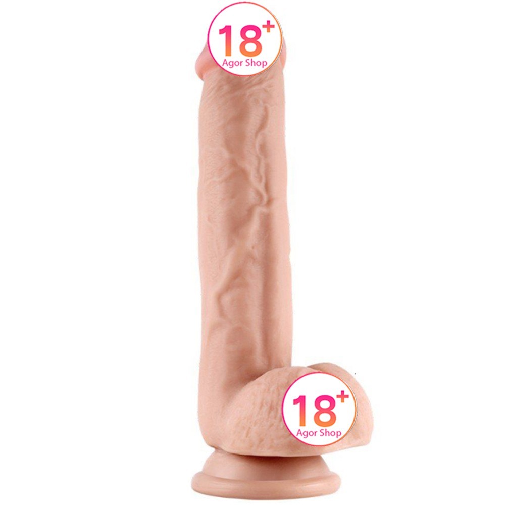 Lovetoy Sliding-Skin Dual Layered Dildo Deri Penetrasyon 23 cm Realistik Penis LV317004