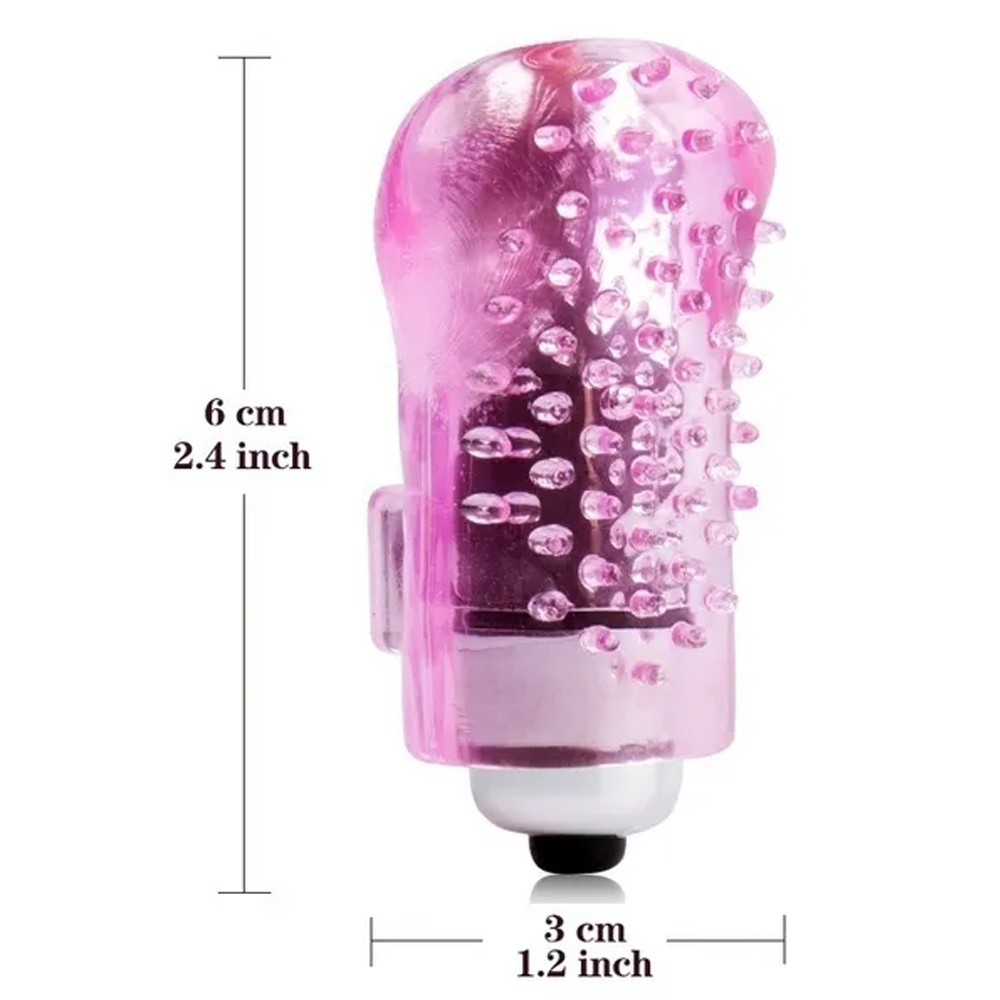 bAŞKa Finger Vibe Silicone Purple Tırtıklı Parmak Vibratör