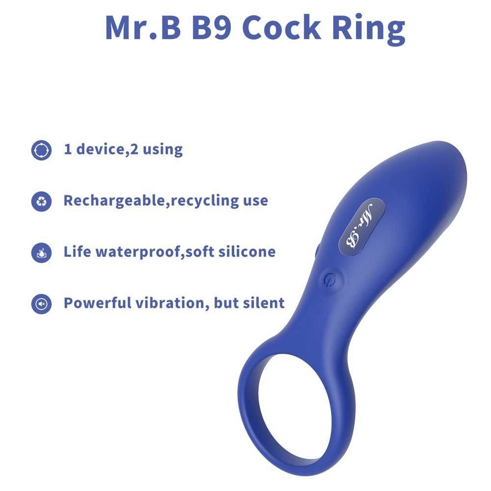 Wowyes B9 Clitoral Stimulation Cock Ring Titreşimli Penis Halkası MRB-005