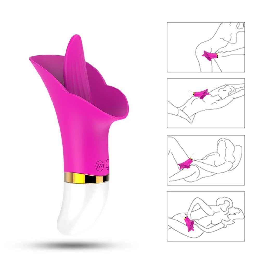 bAŞKa Sex Massager Tongue Vibe Pink Klitoral ve Vajinal Dil Vibratör