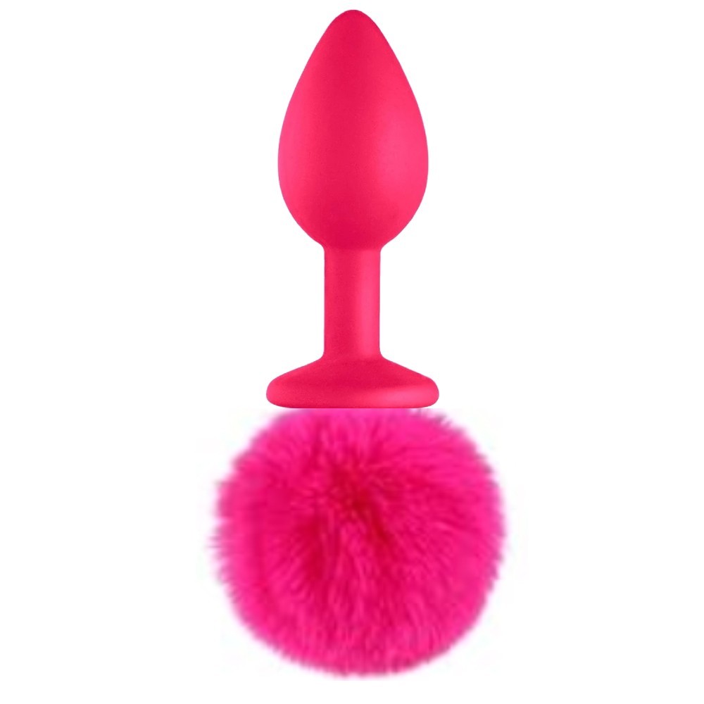 bAŞKa Sex Toys Anal Fantasy Tail Pink Silicone Peluşlu Silikon Anal Plug-Pink