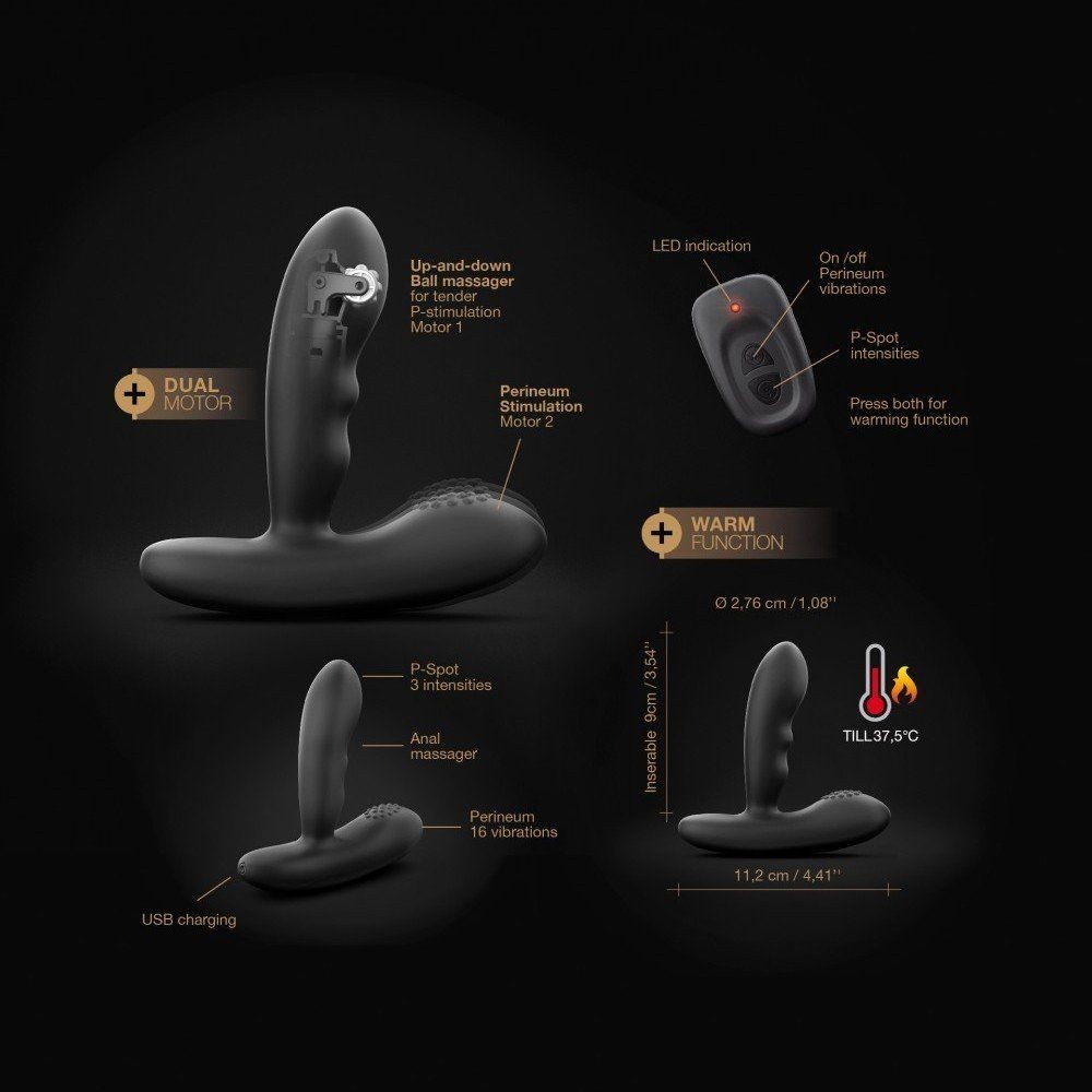 Dorcel P-Stroker Prostat Stimulatör Hareketli Anal Vibratör