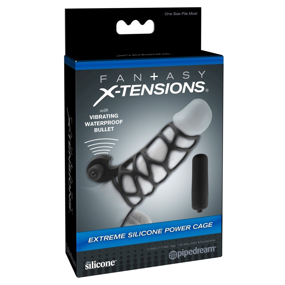 Pipedream Fantasy X-Tensions Extreme Silicone Power Cage Penis Kılıfı