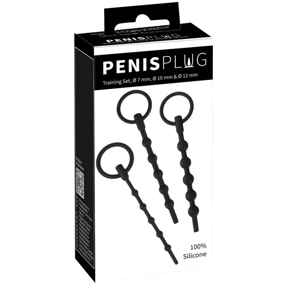 Penis Plug Training Set 3 Pcs. Silicone Penis Plug