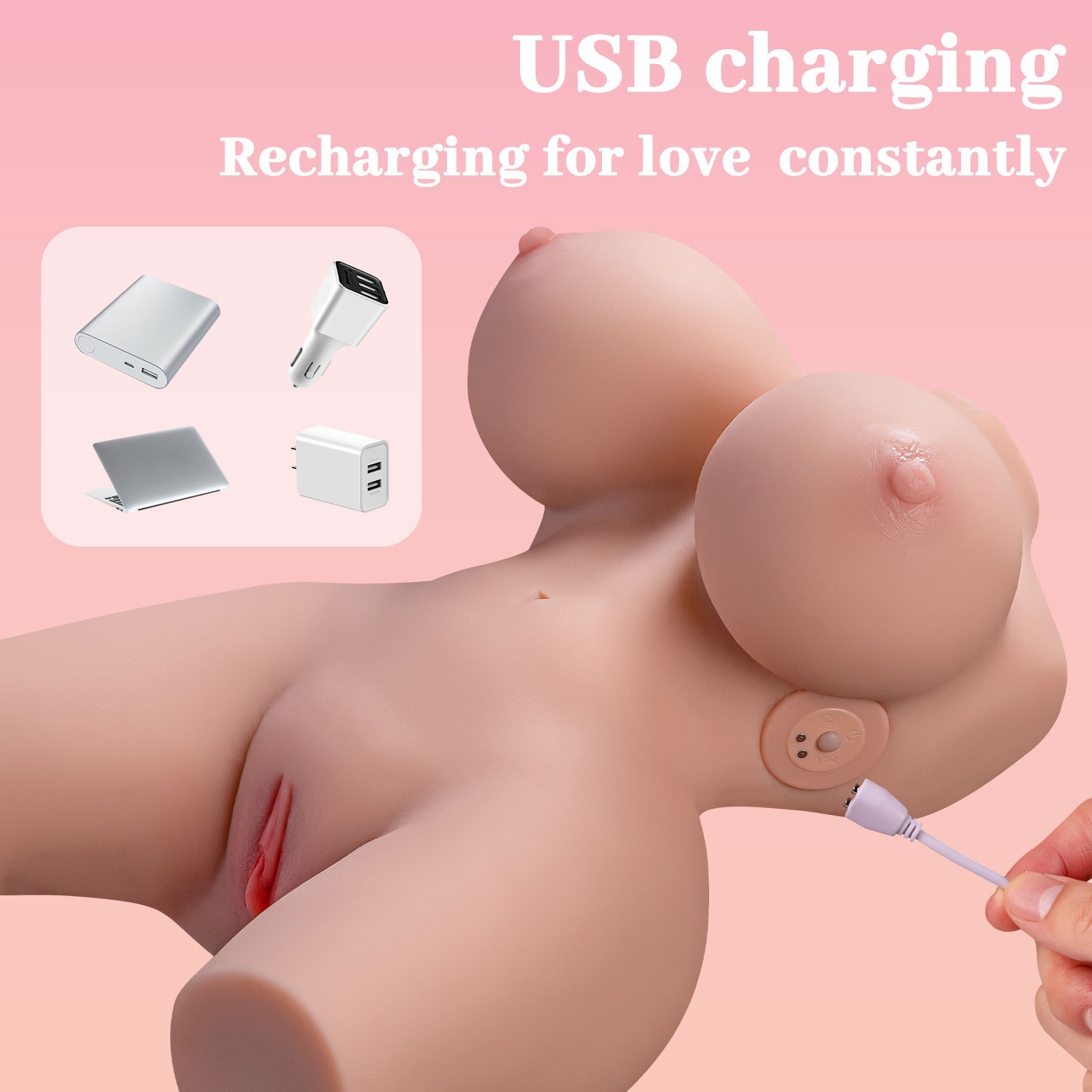 Shequ Frieda Vibrating Doll Titreşimli Yarım Vücut Masturbator SQ-MAV20067