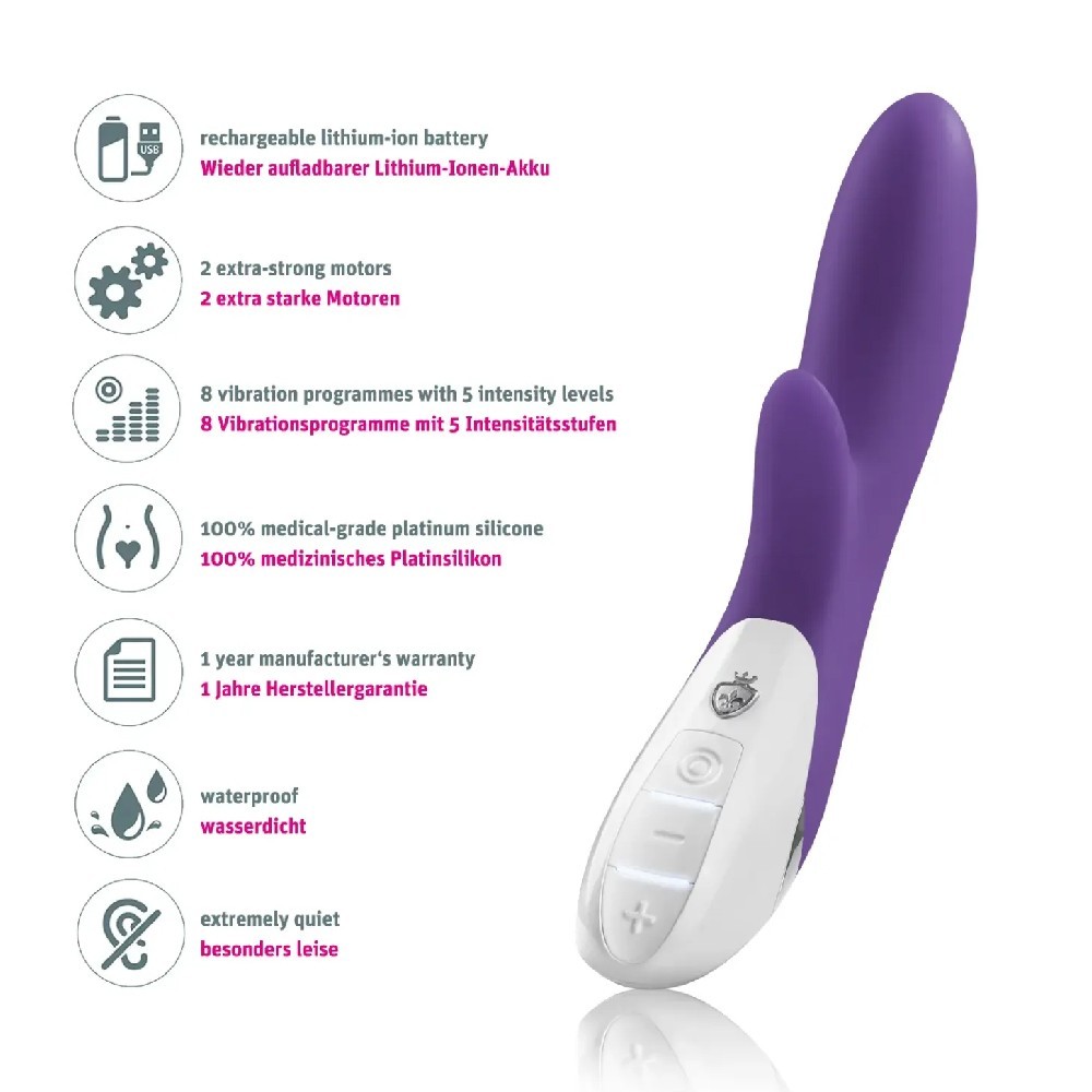 Mystim Danny Divido Rabbit Vibrator-Purple