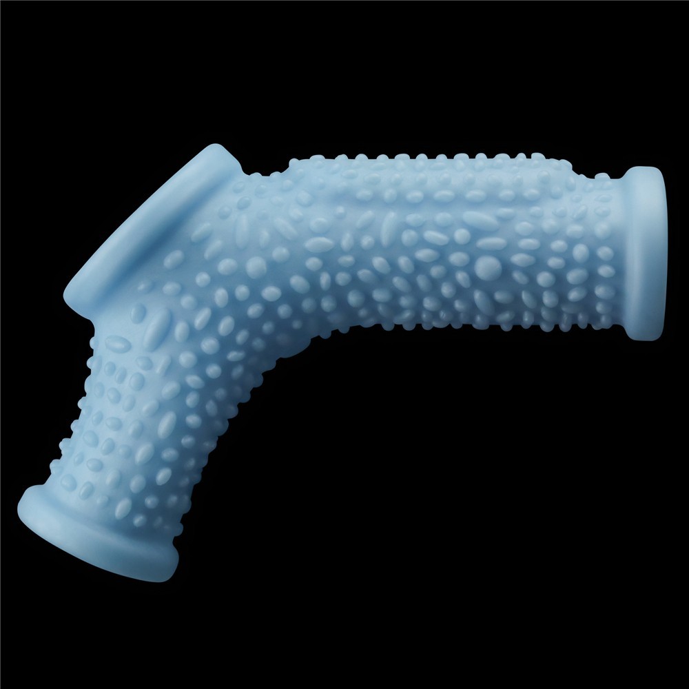 Lovetoy Vibrating Drip Knights Ring with Scrotum Sleeve Titreşimli Penis Kılıfı LV343126