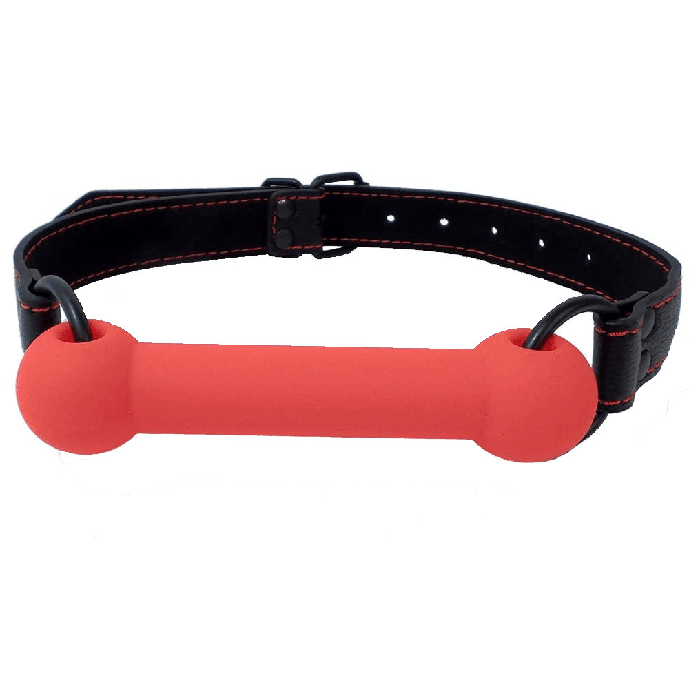 bAŞKa Fetish Fantasy Series Horse Bit Gag Deri Ağız Kemiği-Kırmızı