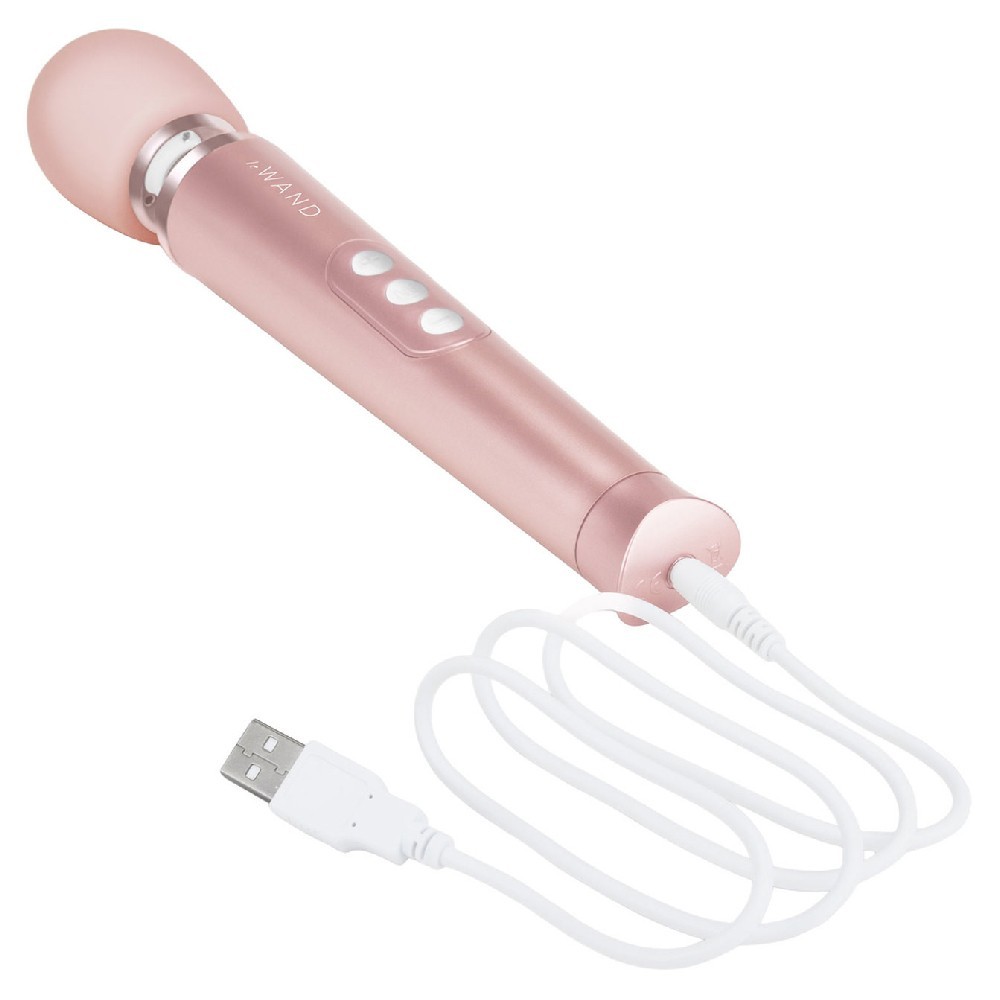 Le Wand Petite Rechargeable Vibrating Body Massager Masaj Wand Vibratör Rose Gold