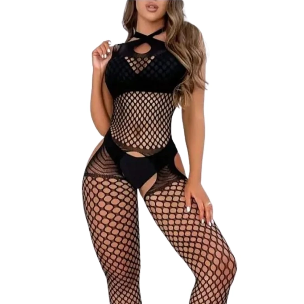 Başka Erotica Wear Özel Bölgesi Açık Fantazi Vücut Çorabı