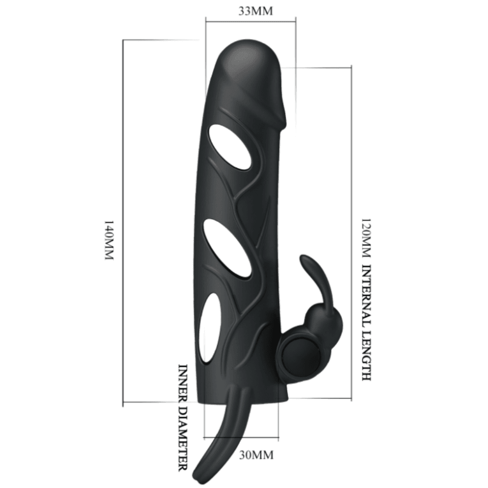 Pretty Love Penis Sleeve 2 İn 1 Titreşimli Penis Kılıfı BI-026216A