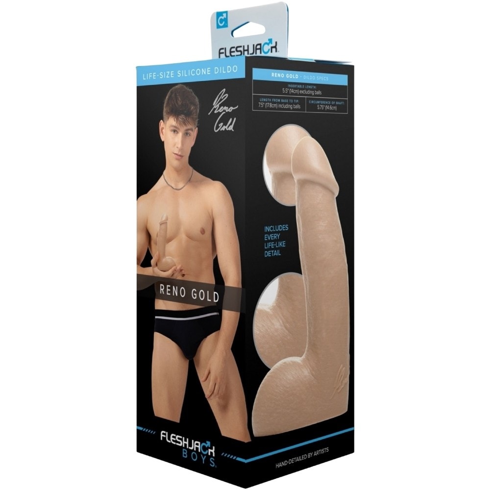 Original Fleshjack Boys Reno Gold Dildo Realistik Penis