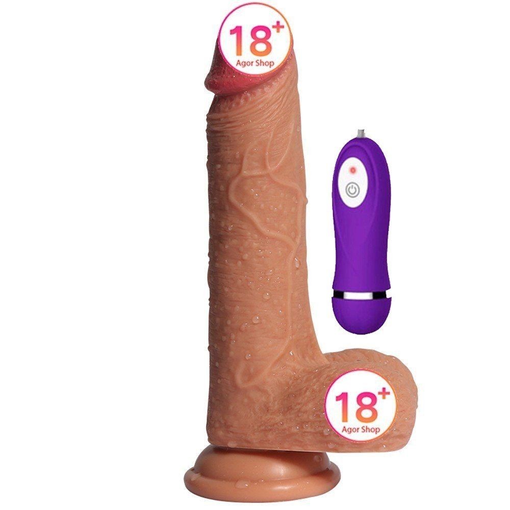 Dildo Series Little Dean 18 Cm Çift Katmanlı Titreşimli Realistik Penis  SQ-WBD10007S-V