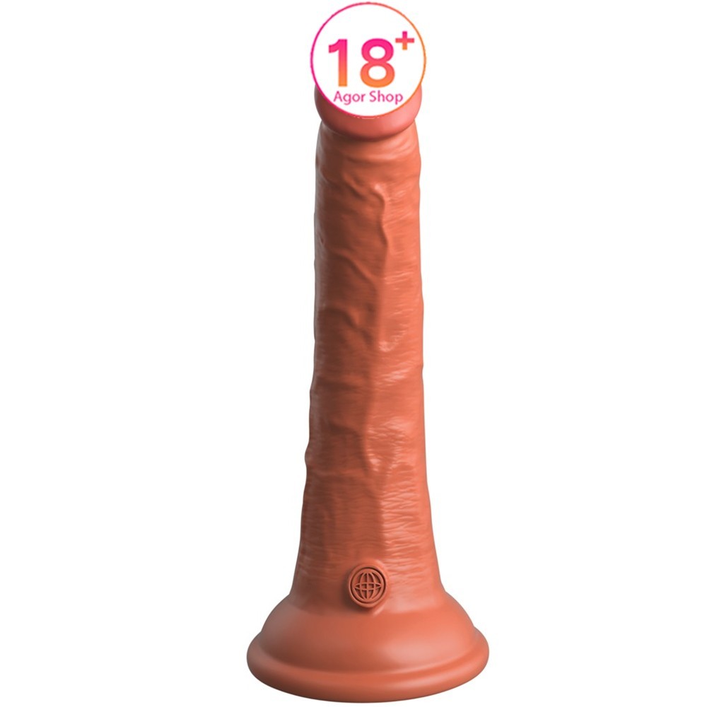 Pipedream King Cock Elite 7 İnch Dual Density Silicone Cock Realistik Penis-Brown