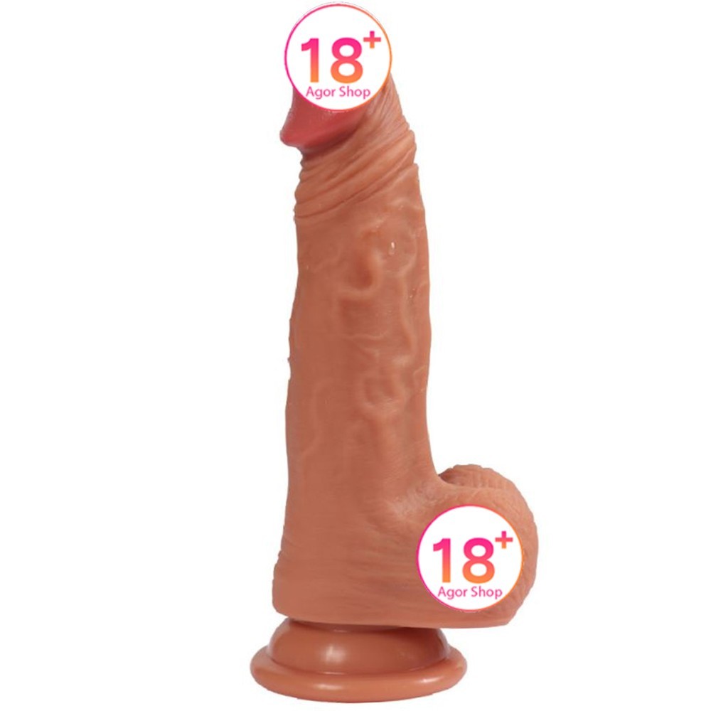Shequ Dildo Series Evan 19.5 cm Natural Doku Realistik Penis SQ-WBD10026