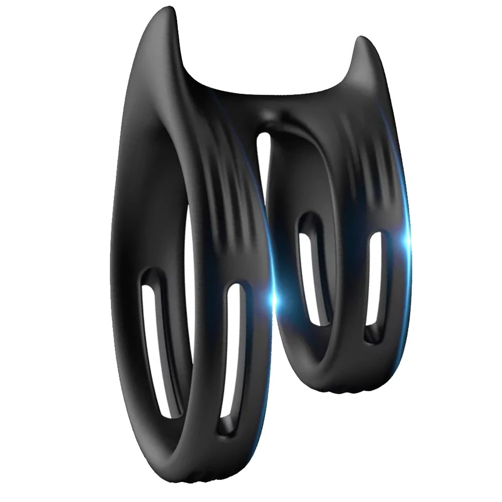 bAŞKa Erotica Toys Slit Çift Halkalı Silikon Penis Halkası