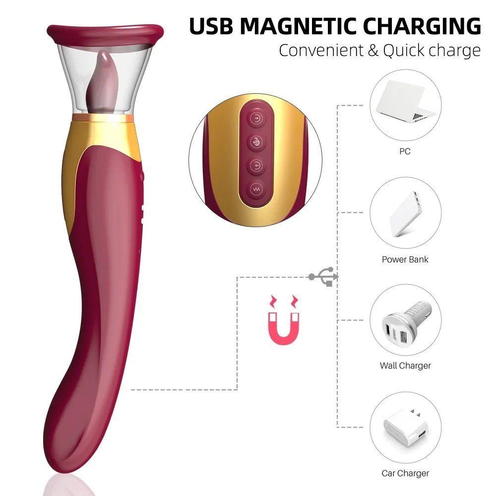 bAŞKa Luxury Tongue Vibe 2 İn 1 G-Spot ve Dil Vibratör
