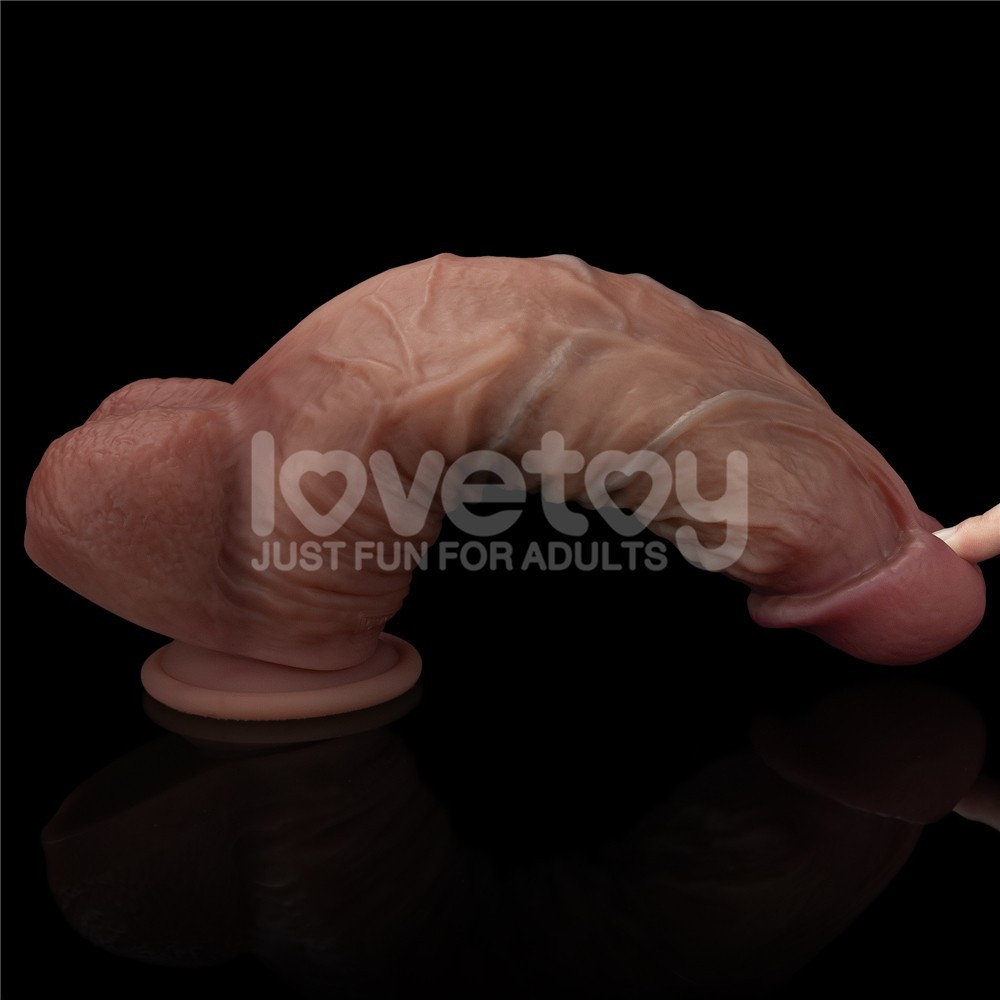 Lovetoy 10.5'' Dual Layered Silicone Cock XXL Et Doku Dildo LV411081