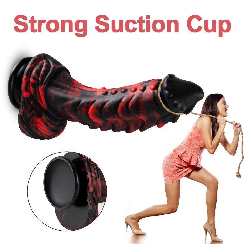 Shequ Jelly Dildo Series Monster 37 Realistik Penis SQ-WBD10115-Black