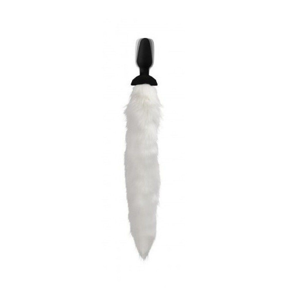 Xr White Fox Tail Vibrating Kuyruklu Anal Vibratör